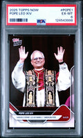 Graded 2025 Topps Now Pope Leo XIV #POPE1 Trading Card PSA 6 Excellent