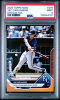 Graded 2025 Topps Now Jac Caglianone #275 Orange Foil /25 Rookie RC Baseball Card PSA 9 Mint