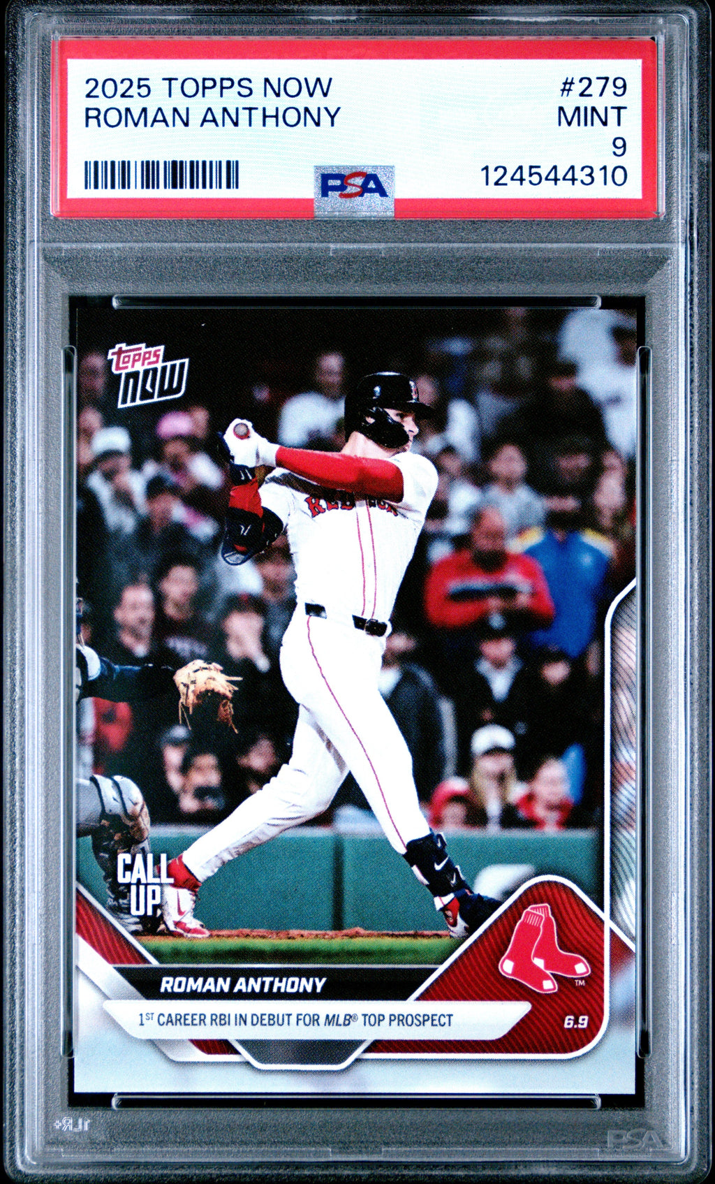 Graded 2025 Topps Now Roman Anthony #279 Rookie RC Baseball Card PSA 9 Mint