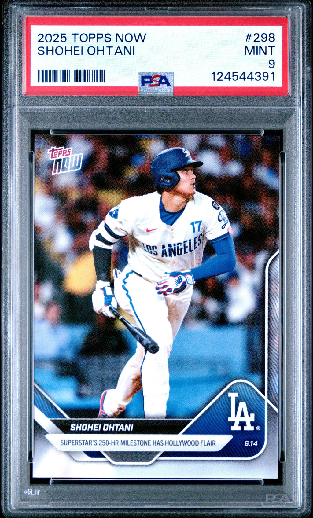 Graded 2025 Topps Now Shohei Ohtani #298 Baseball Card PSA 9 Mint