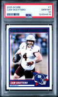 Graded 2025 Panini Score Cam Skattebo #1 Rookie RC Football Card PSA 10 Gem Mint