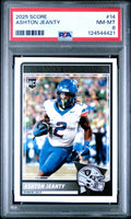 Graded 2025 Panini Score Ashton Jeanty #14 Rookie RC Football Card PSA 8 Near Mint