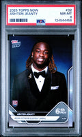 Graded 2025 Topps Now Ashton Jeanty #D2 Rookie RC Football Card PSA 8 Near Mint