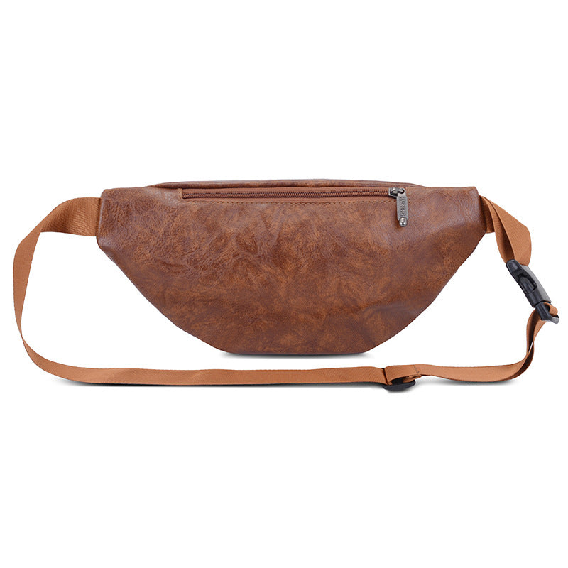 Retro PU Leather Casual Men's Waist Bag