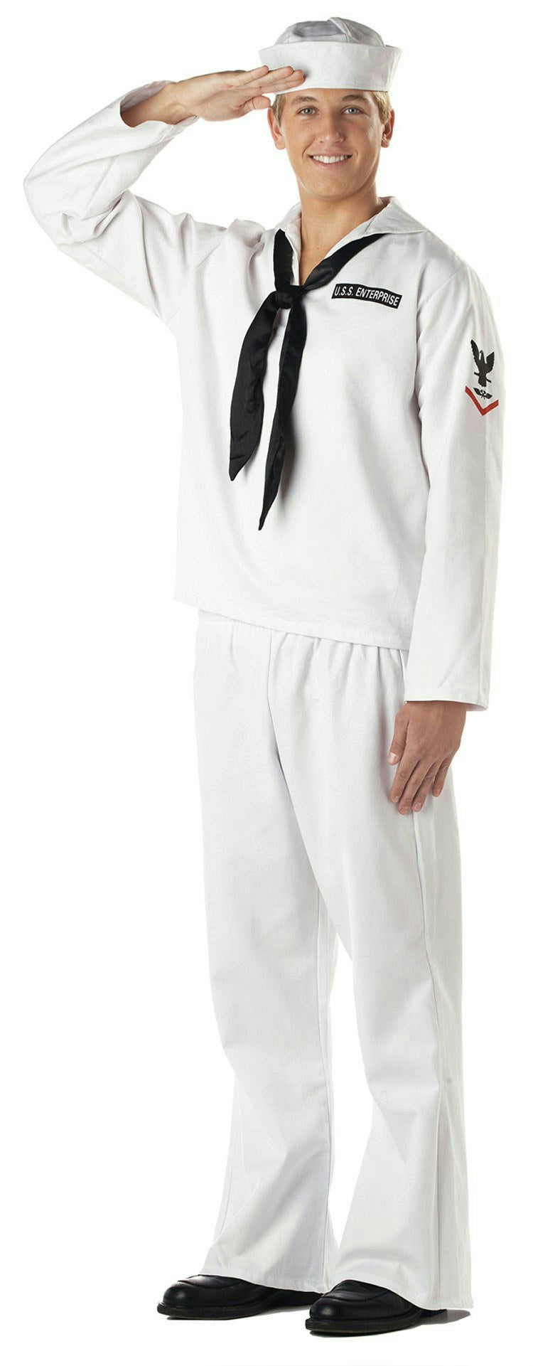 White Seaman Adult Navy Military Costume Large