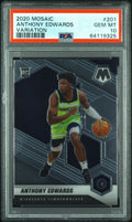 Graded 2020 Panini Mosaic Anthony Edwards #201 Variation Rookie RC Basketball Card PSA 10 Gem Mint