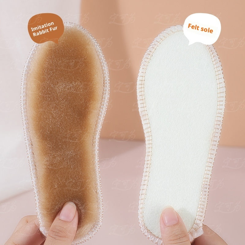 Children's Warm Insole Winter Fleece-lined Thickened Super Soft Sweat Absorbing And Deodorant