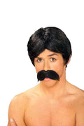 Forum Novelties Men's Burt The Bandit Novelty Black Wig and Mustache