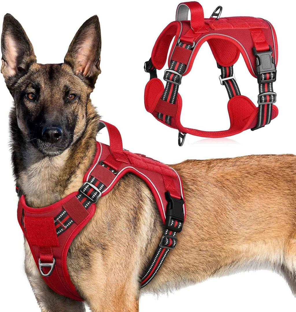 No-Pull Tactical Dog Harness MOLLE Vest with Handle