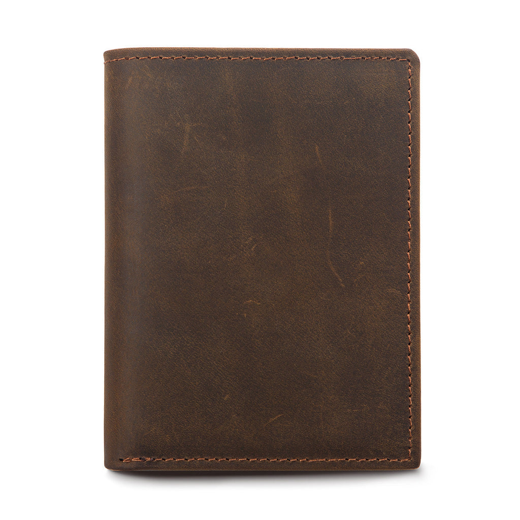 Simple First Layer Cowhide Men's Short Card Package