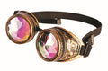 Steampunk Hologram Kaleidoscope Gold Goggles