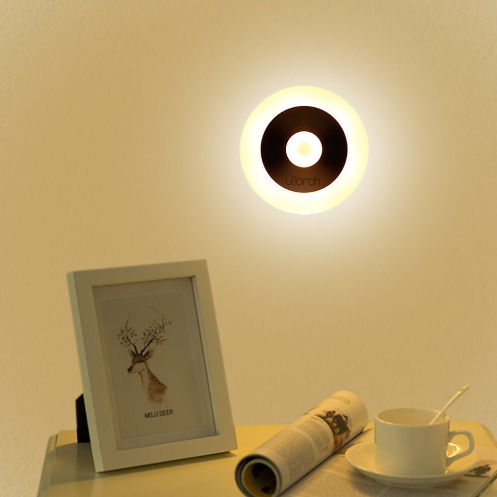 LED Motion Sensor Night Light with Touch Sensor, 0.8W Plug-Free