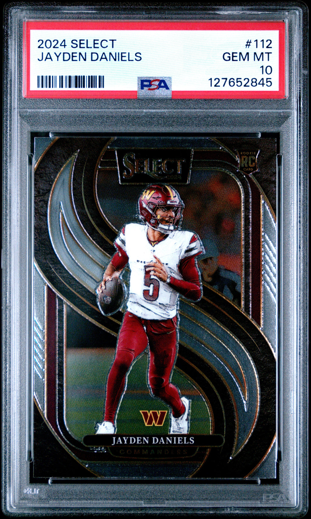 Graded 2024 Panini Select Jayden Daniels #112 Rookie RC Football Card PSA 10 Gem Mint