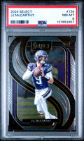 Graded 2024 Panini Select JJ McCarthy #134 Rookie RC Football Card PSA 8 Near Mint