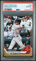 Graded 2025 Topps Now Roman Anthony #305 Gold Foil /50 Rookie RC Baseball Card PSA 10 Gem Mint