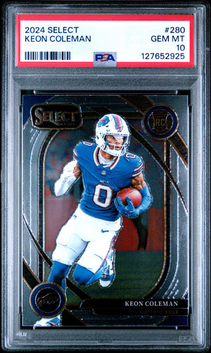 Graded 2024 Panini Select Keon Coleman #280 Rookie RC Football Card PSA 10 Gem Mint