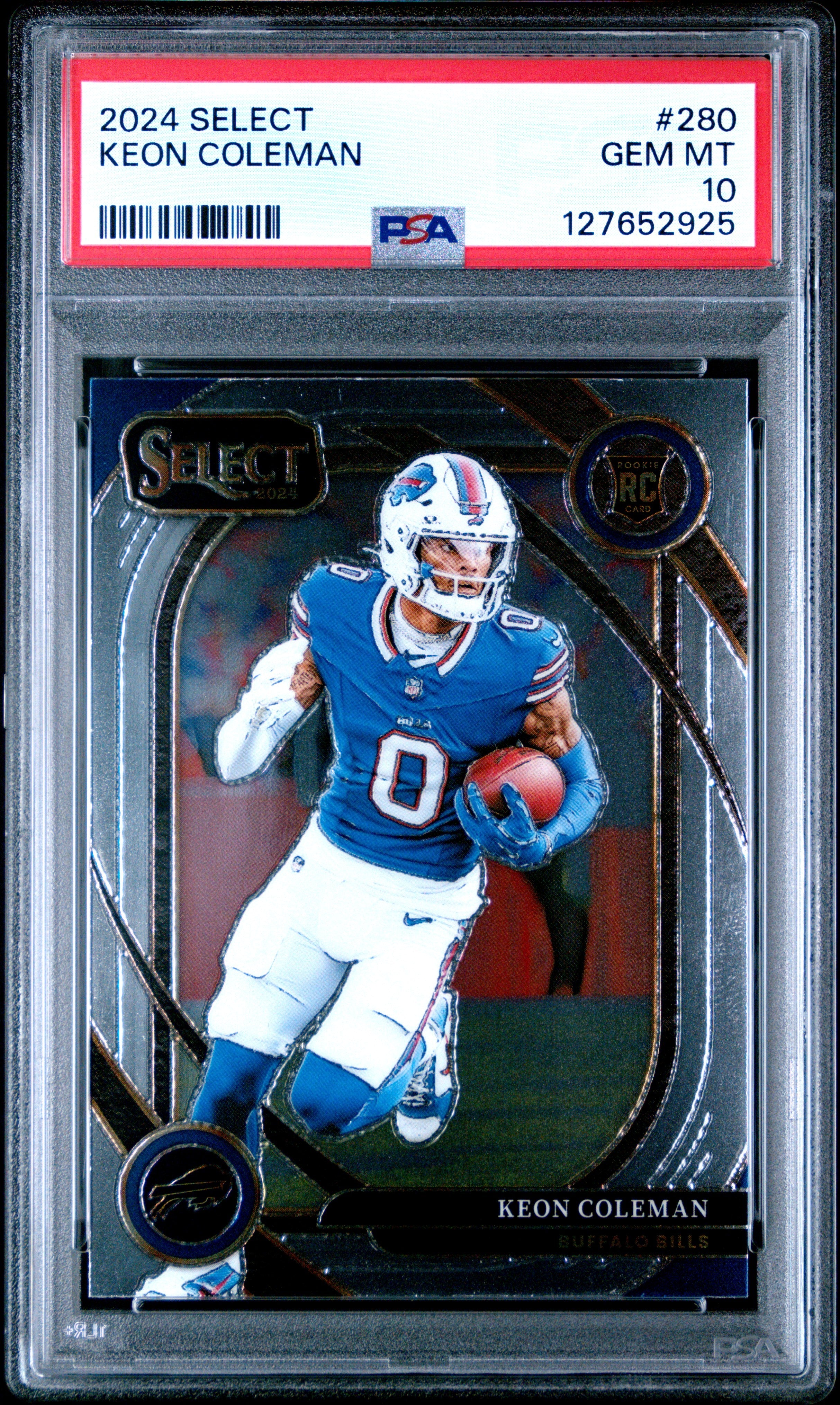 Graded 2024 Panini Select Keon Coleman #280 Rookie RC Football Card PSA 10 Gem Mint