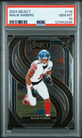 Graded 2024 Panini Select Malik Nabers #116 Rookie RC Football Card PSA 10 Gem Mint