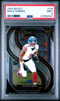 Graded 2024 Panini Select Malik Nabers #116 Rookie RC Football Card PSA 9 Mint