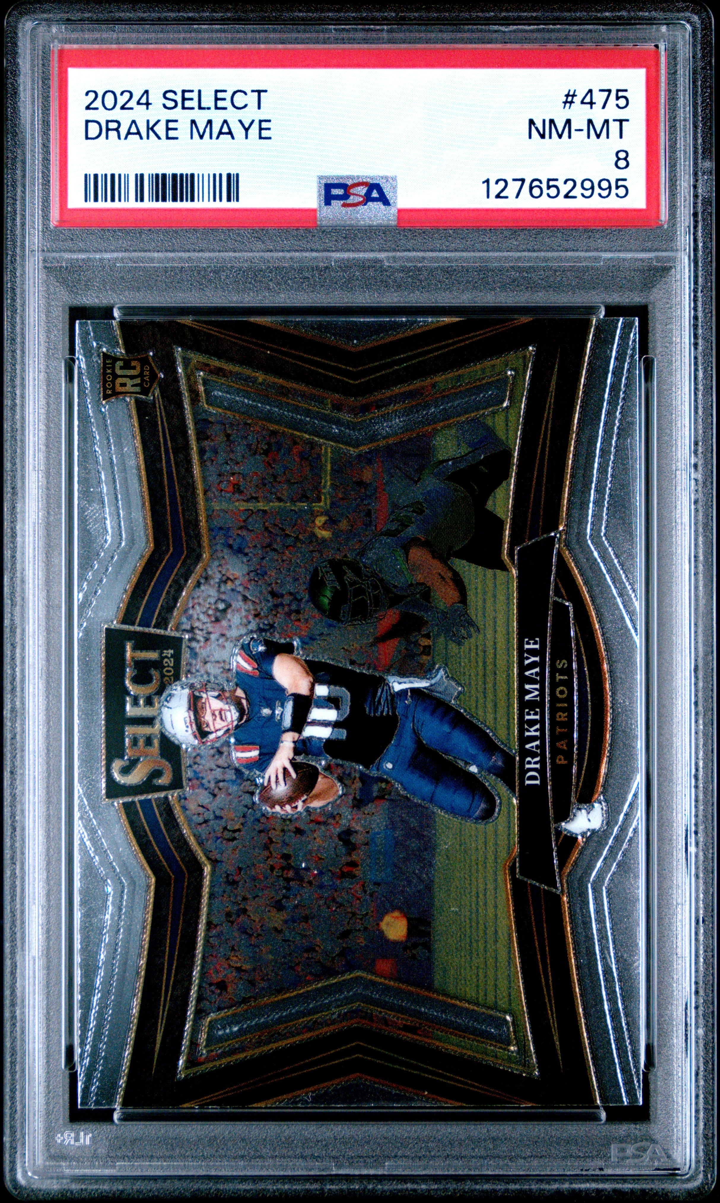 Graded 2024 Panini Select Drake Maye #475 Rookie RC Football Card PSA 8 Near Mint