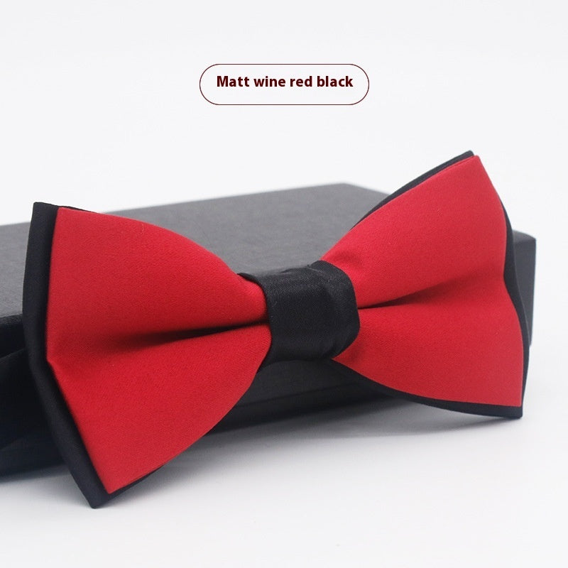 Men's Solid Color Formal Wear Wedding Business Casual Groom Groomsman Bow Tie