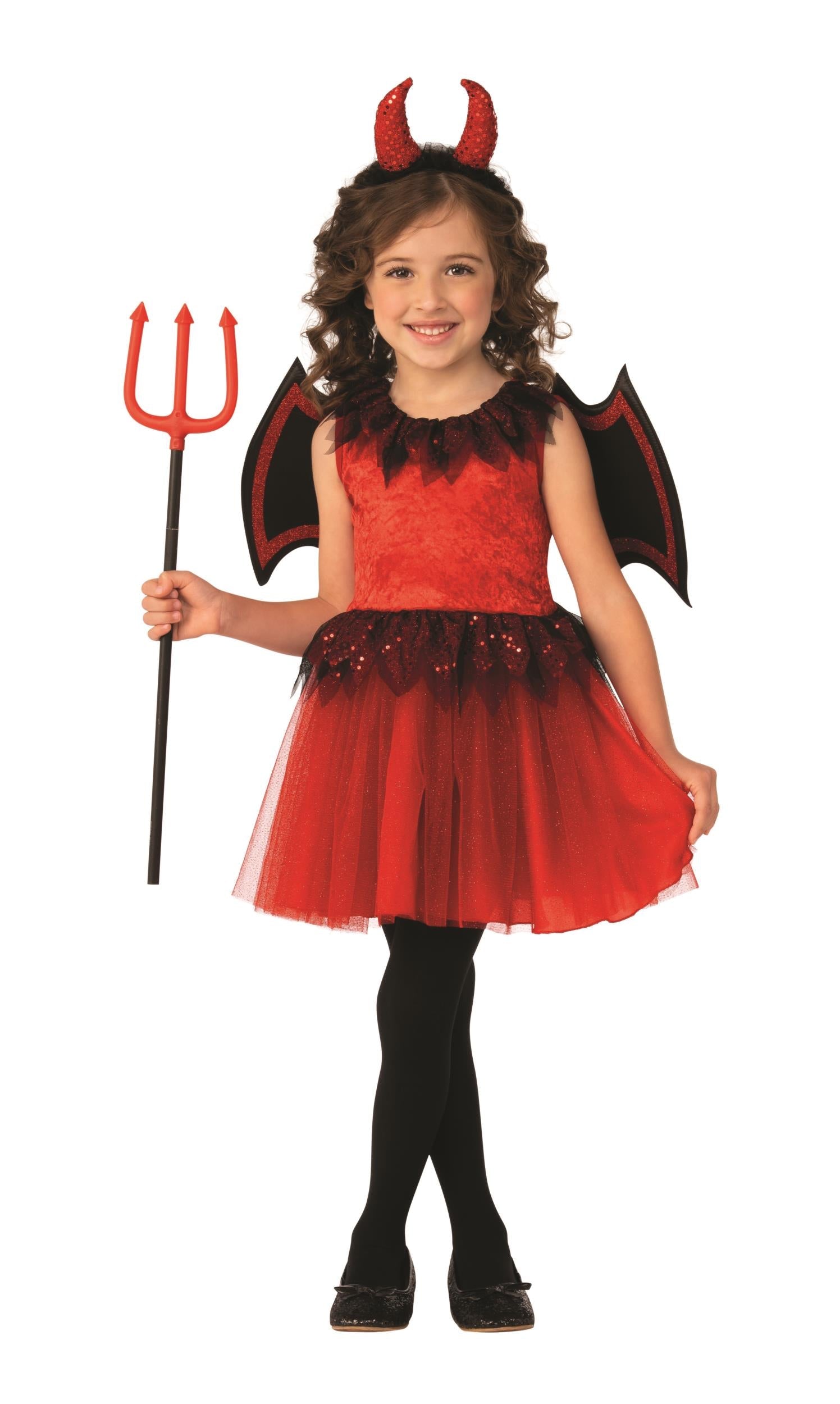 Red Classic Cute Devil Girl Dress Costume Medium 8-10