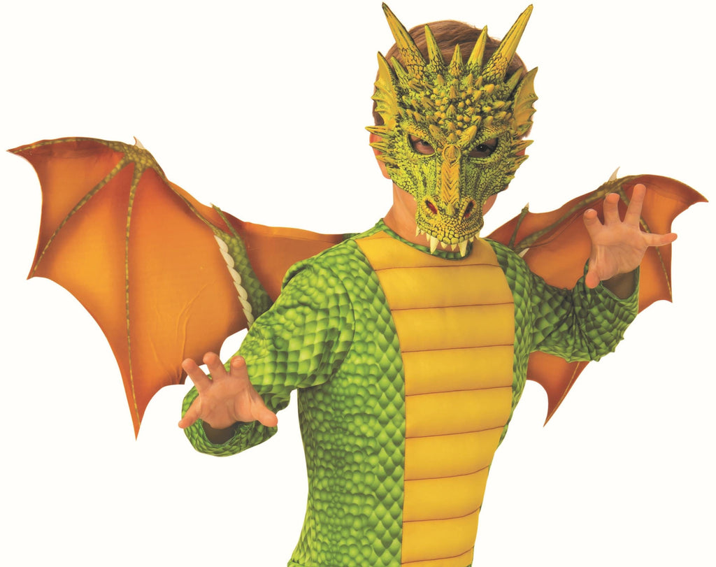 Green and Yellow Dragon Dinosaur Child Costume Large 12-14
