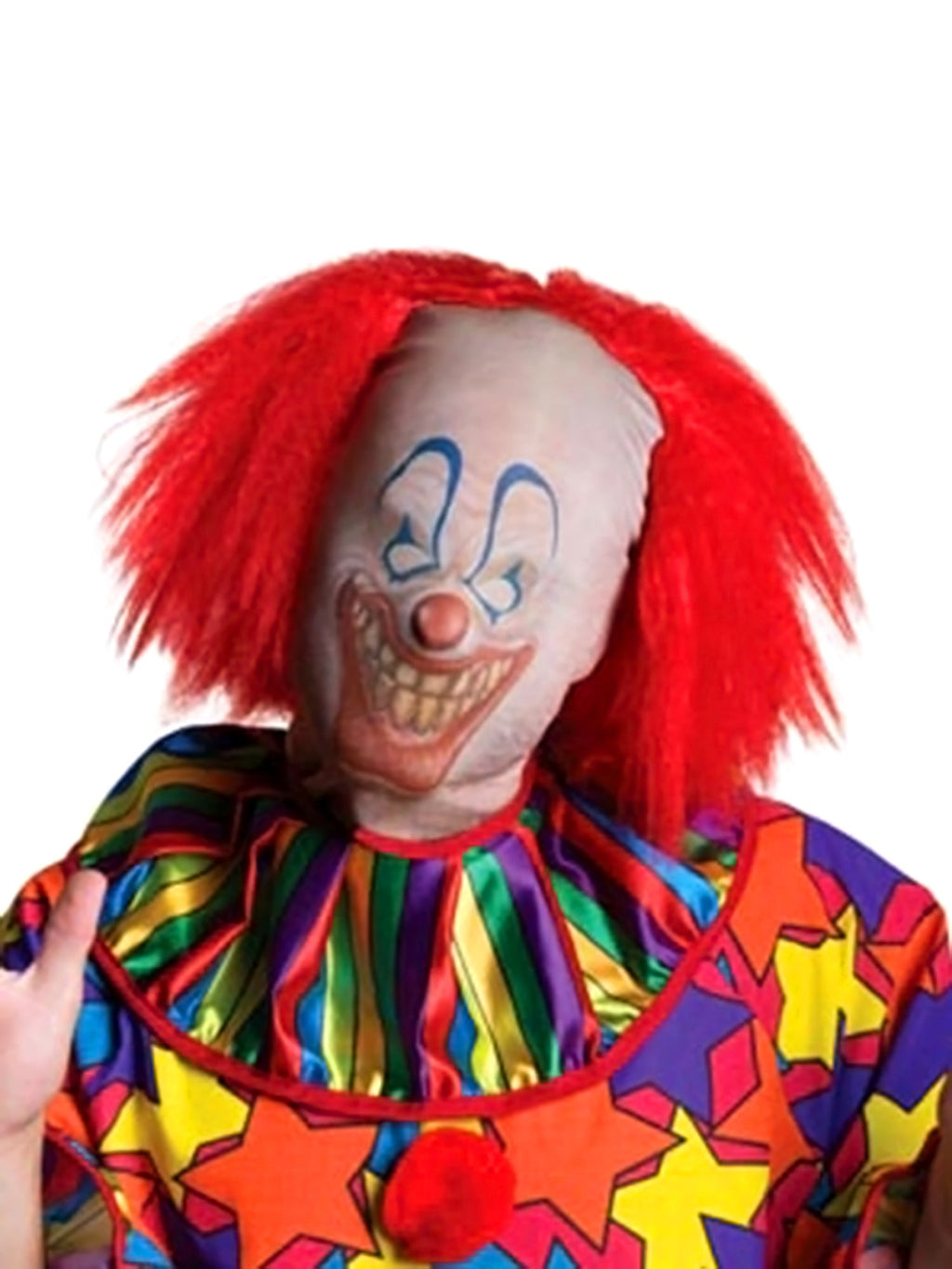 Scary Clown Mask with Wig Men's