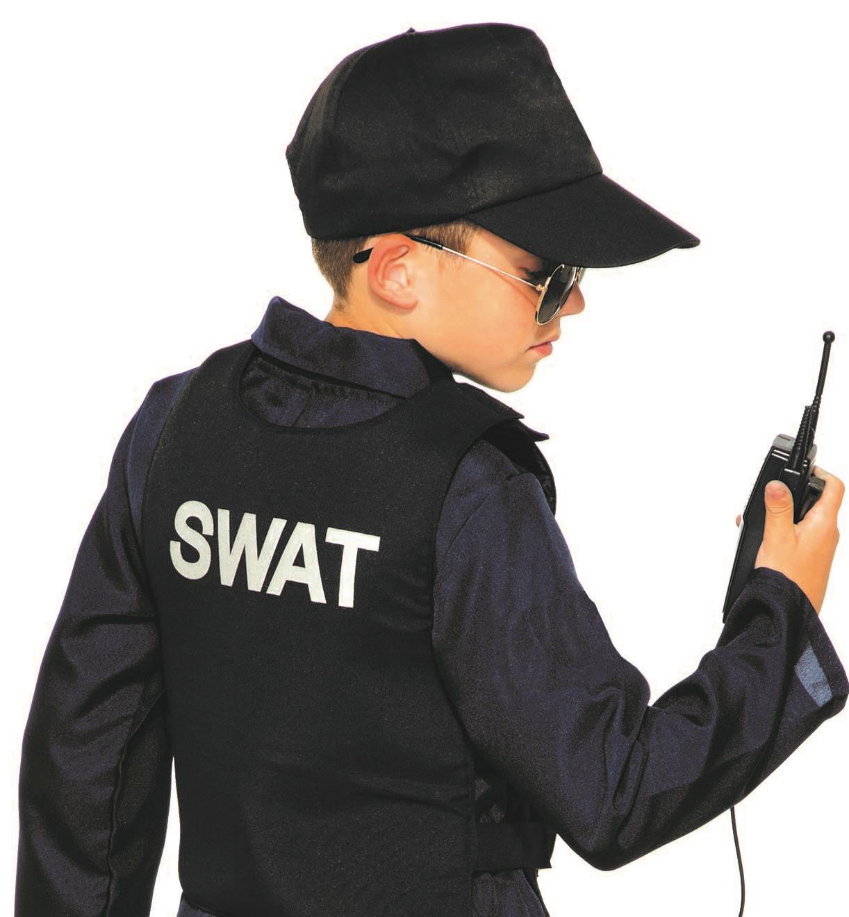 Police Swat Navy Blue Jumpsuit Costume Large 12-14