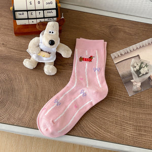 Pink Striped Dog