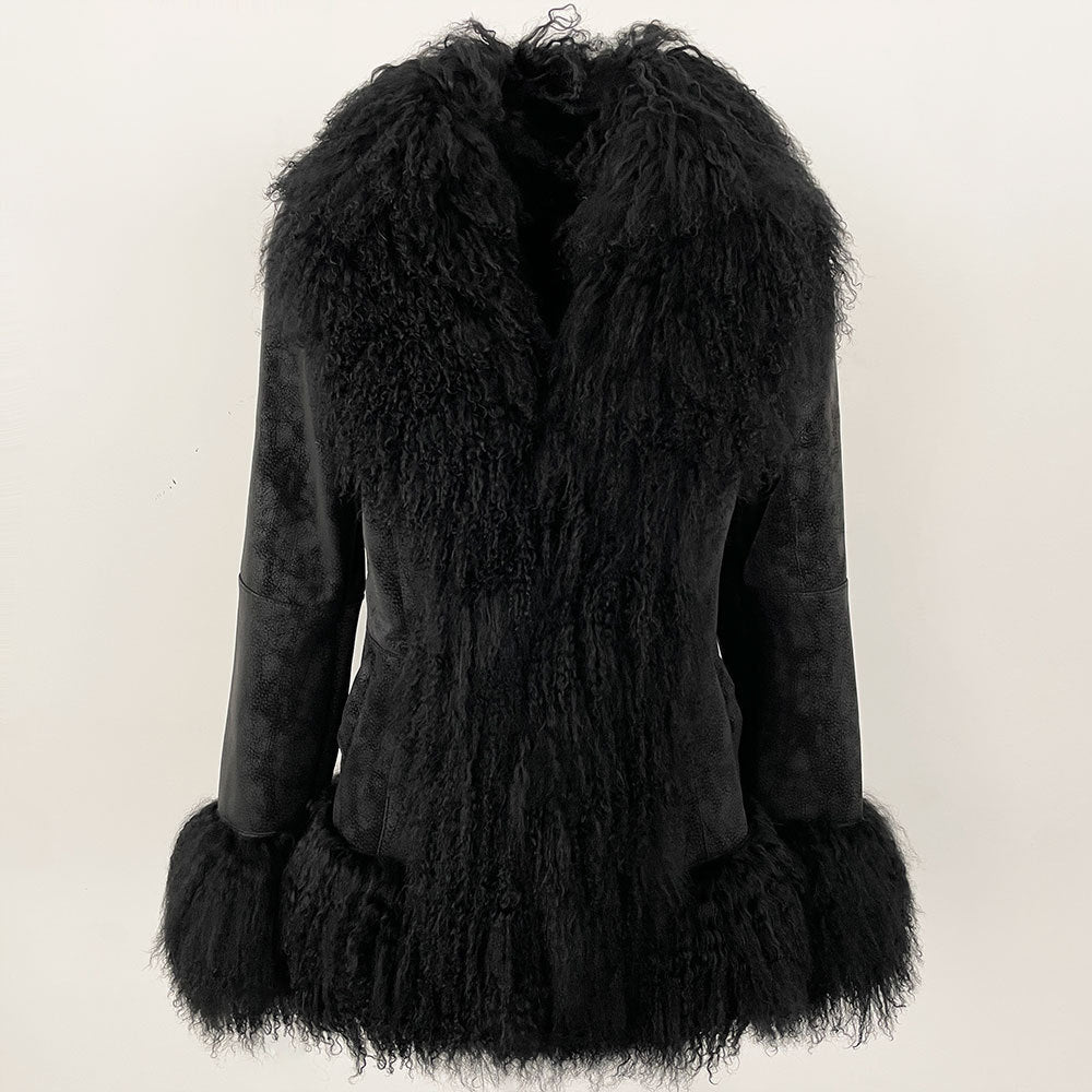 Thickened Wool Jacket With A Suede-like Finish