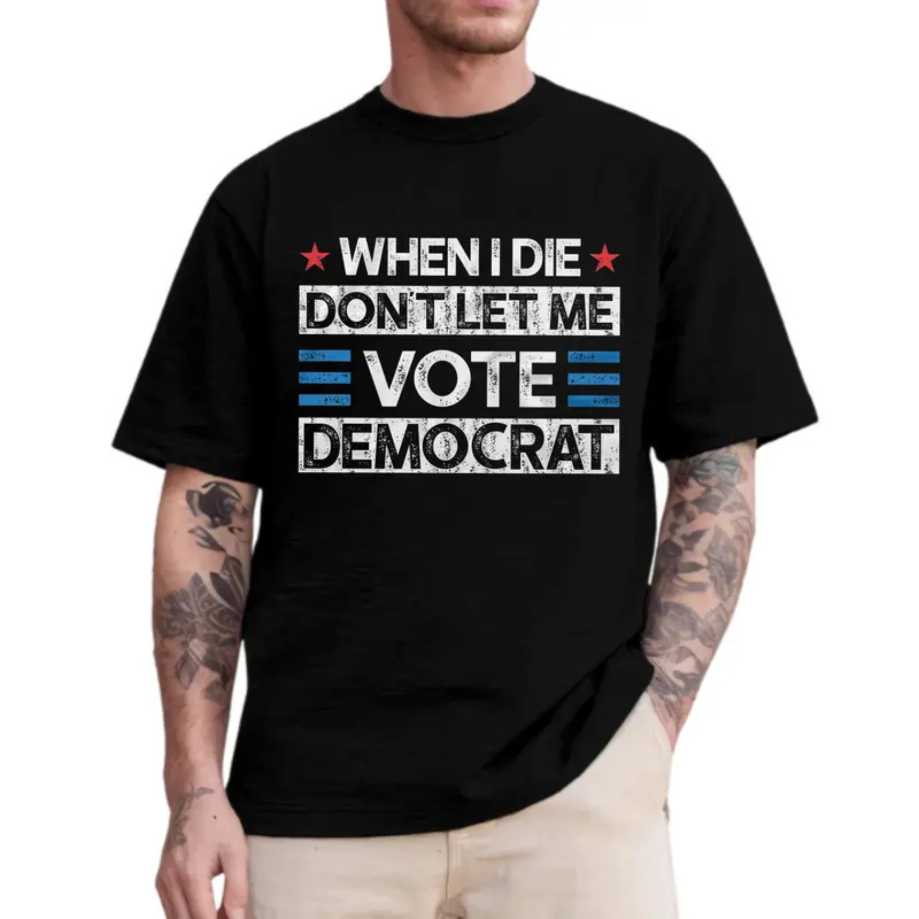 "Don't Let Me Vote Democrat" Funny T-Shirt
