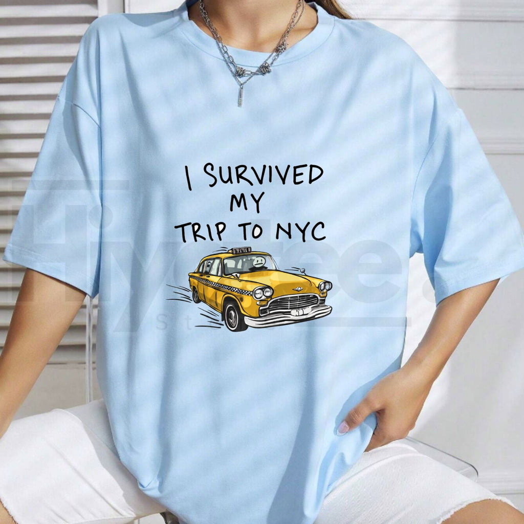 "I Survived My Trip to NYC" – Funny Stressful NYC Taxi Graphic Souvenir