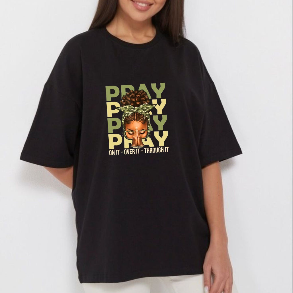 Fortify Your Faith T-Shirt – Inspirational Christian Graphic Tee, Afro Woman Design, Unisex Cotton Shirt