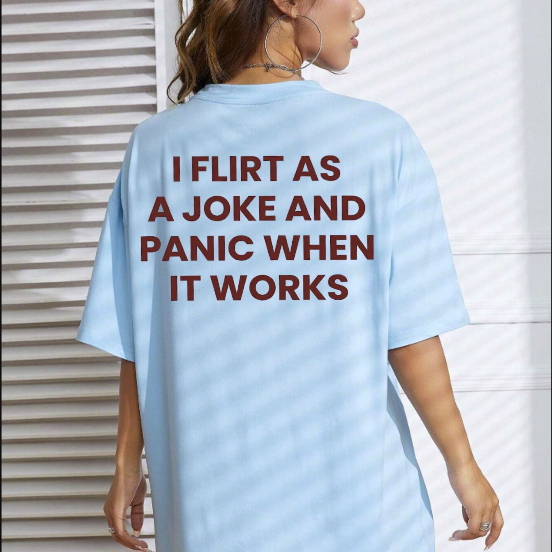 "I Flirt As A Joke" Funny T-Shirt – Sarcastic Social Anxiety Graphic Tee, Premium 100% Cotton Relatable Introvert Top, Made in USA