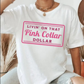 Vintage Marquee Pink Collar Dollar T-Shirt