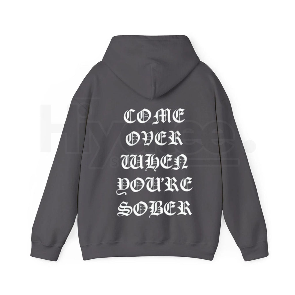 Black Lil Peep 'Come Over When You're Sober' Hoodie – Emo Rap Graphic Pullover, Oversized Vintage Hip-Hop Style Top