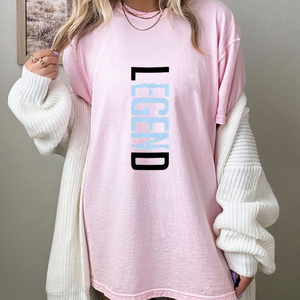 "LEGEND" Vertical Graphic T-Shirt – Minimalist Streetwear Typography Tee, Unisex Cotton Shirt