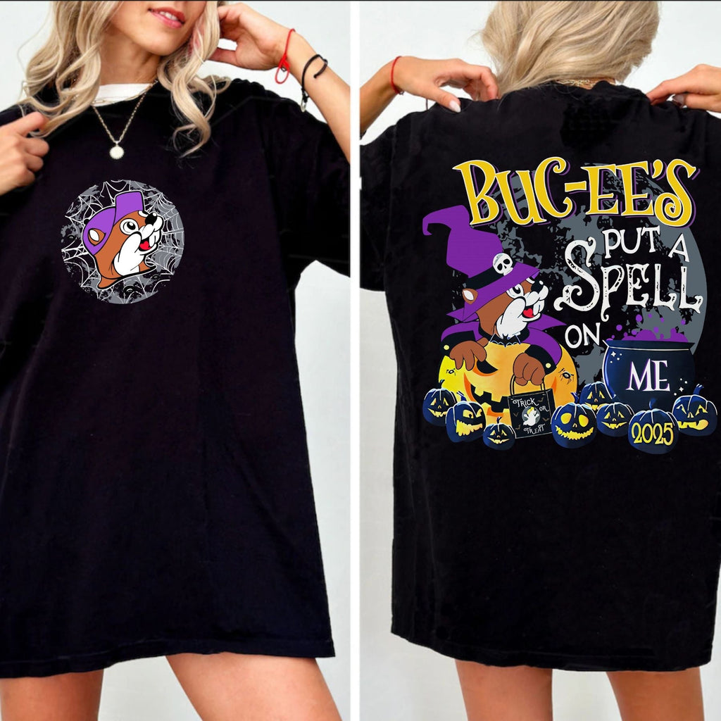 Buc-ee’s 2025 Halloween Shirt – "Put A Spell On Me" Glow-In-The-Dark Tee