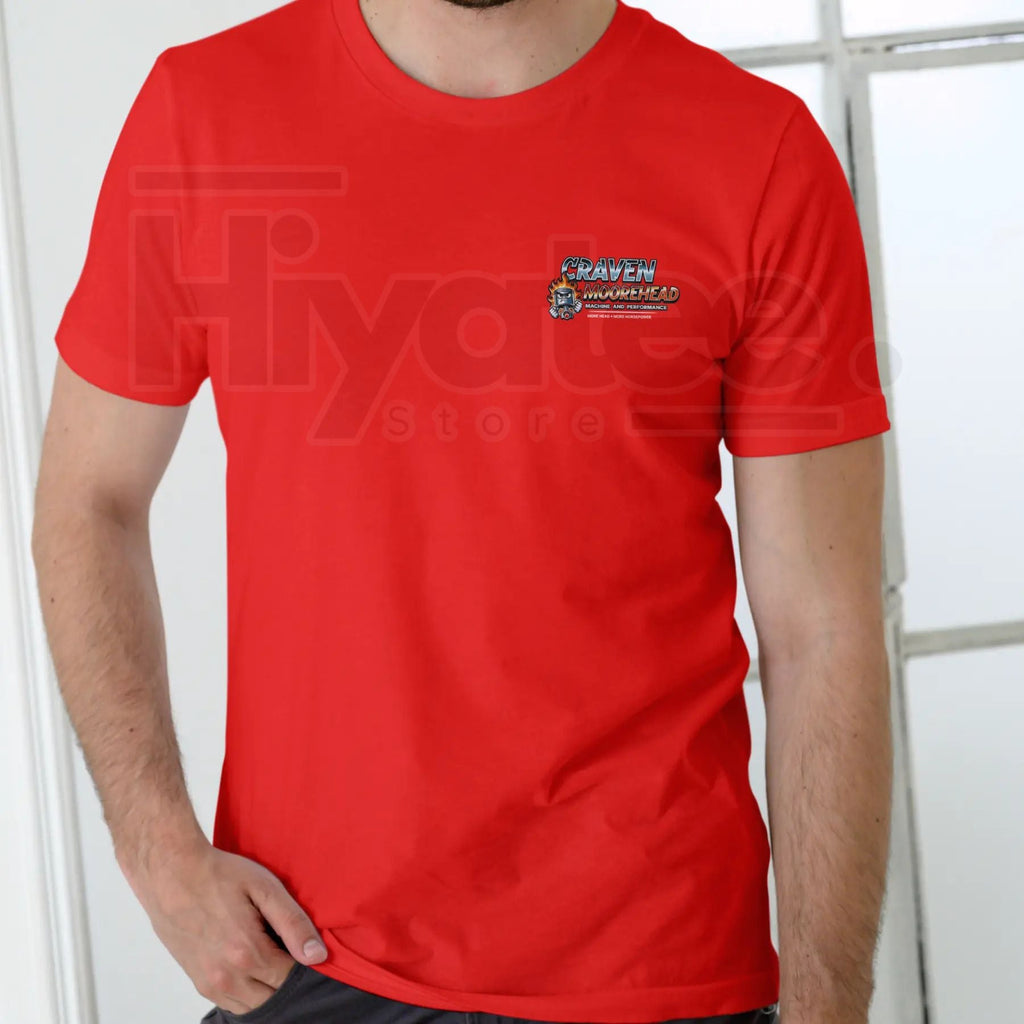 "Craven Moorehead Machine & Performance" Funny T-Shirt – Unisex Cotton Humor Tee