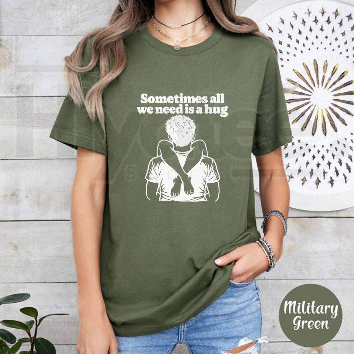 Sometimes All We Need Is A Hug T-Shirt – Funny Sarcastic Quote Unisex Graphic Tee