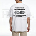 "3 Useless Things" – Funny Sarcastic Republican Vintage Graphic Top