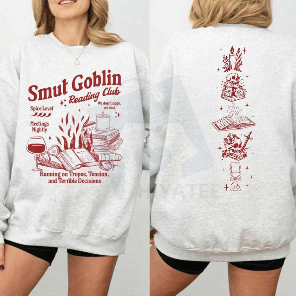 Midnight Reader Dark Romance Sweatshirt: Spicy Romantasy Bookish Crewneck, Morally Grey Book Club Apparel