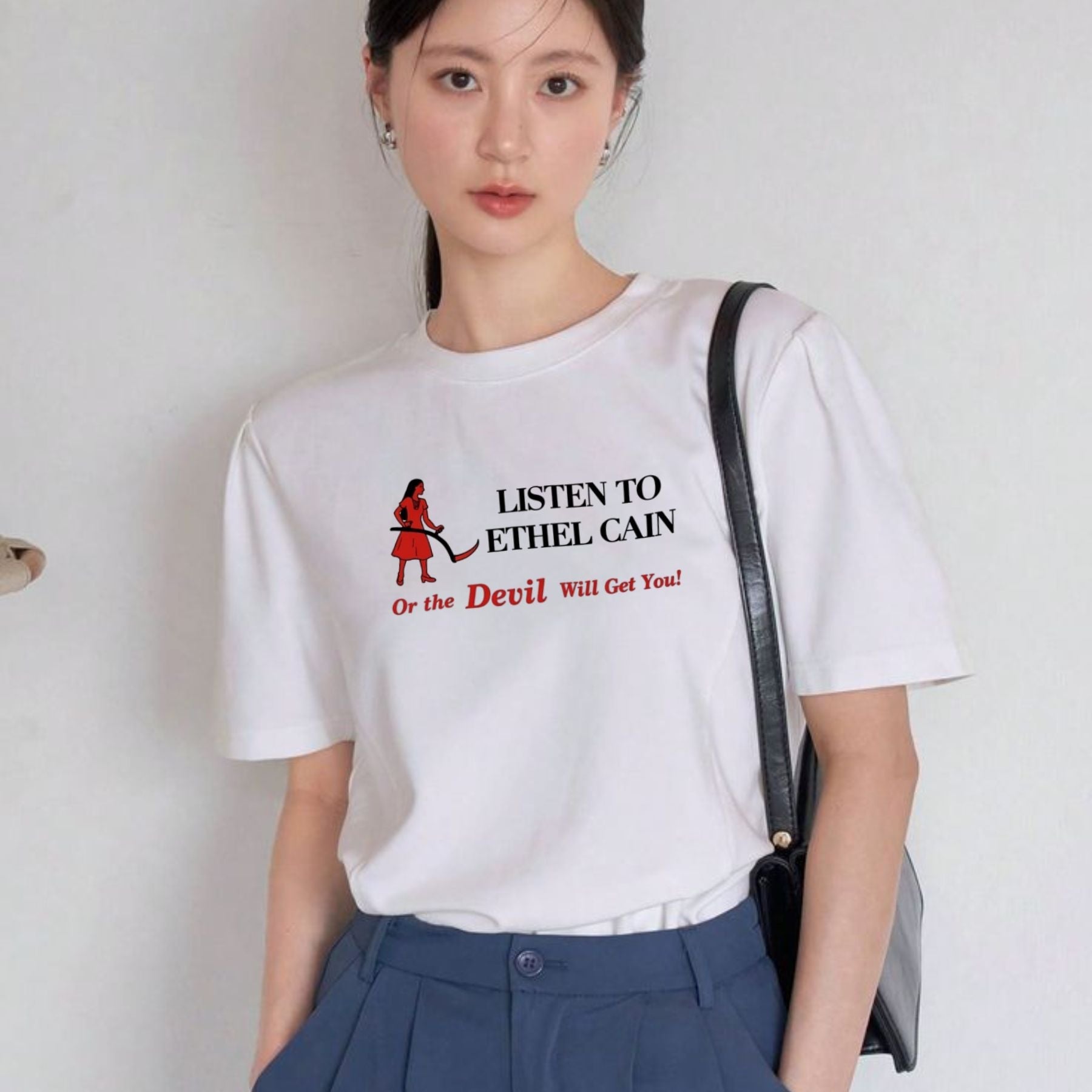 “Listen to Ethel Cain” Gothic Aesthetic T-Shirt – Alt-Pop Music Fan Graphic Tee, Unisex Cotton Shirt