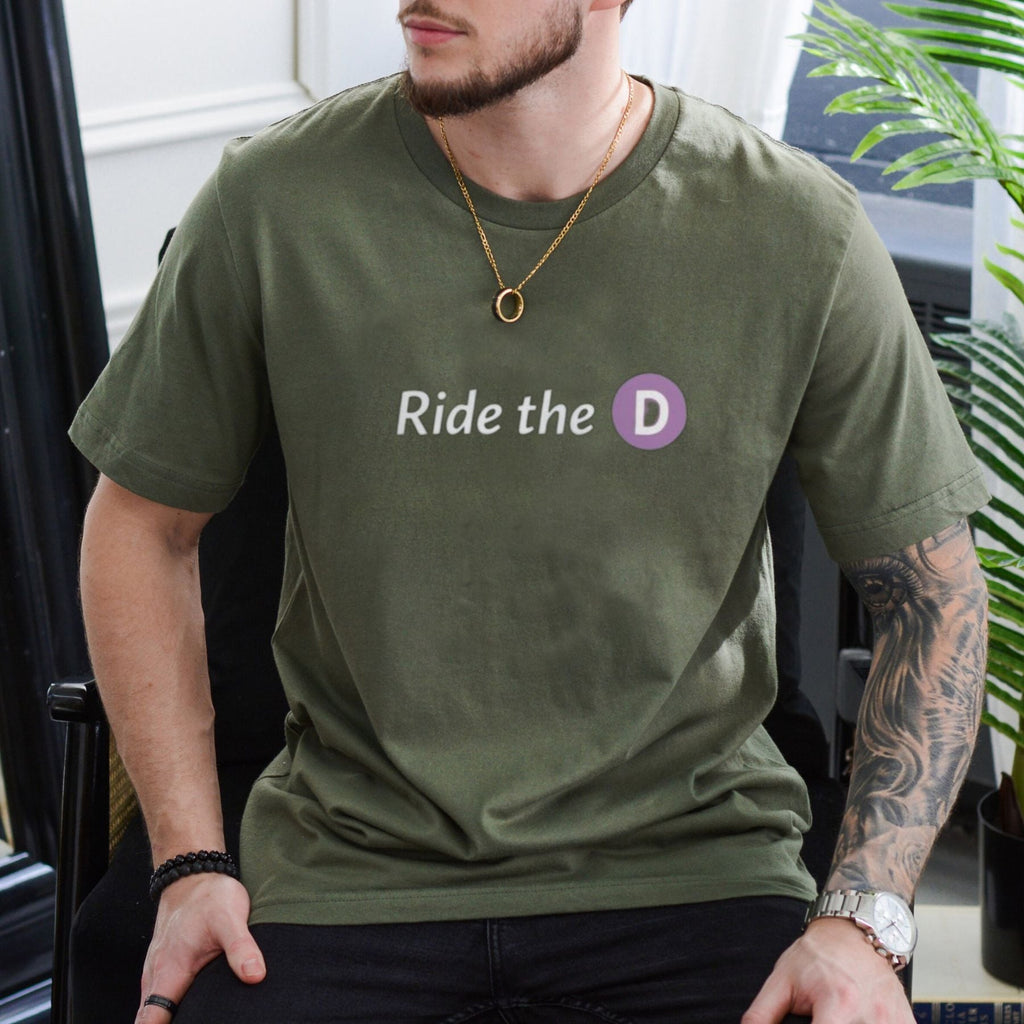 "LA Metro Ride the Line" T-Shirt – Retro Transit Graphic Tee, Unisex Cotton Shirt