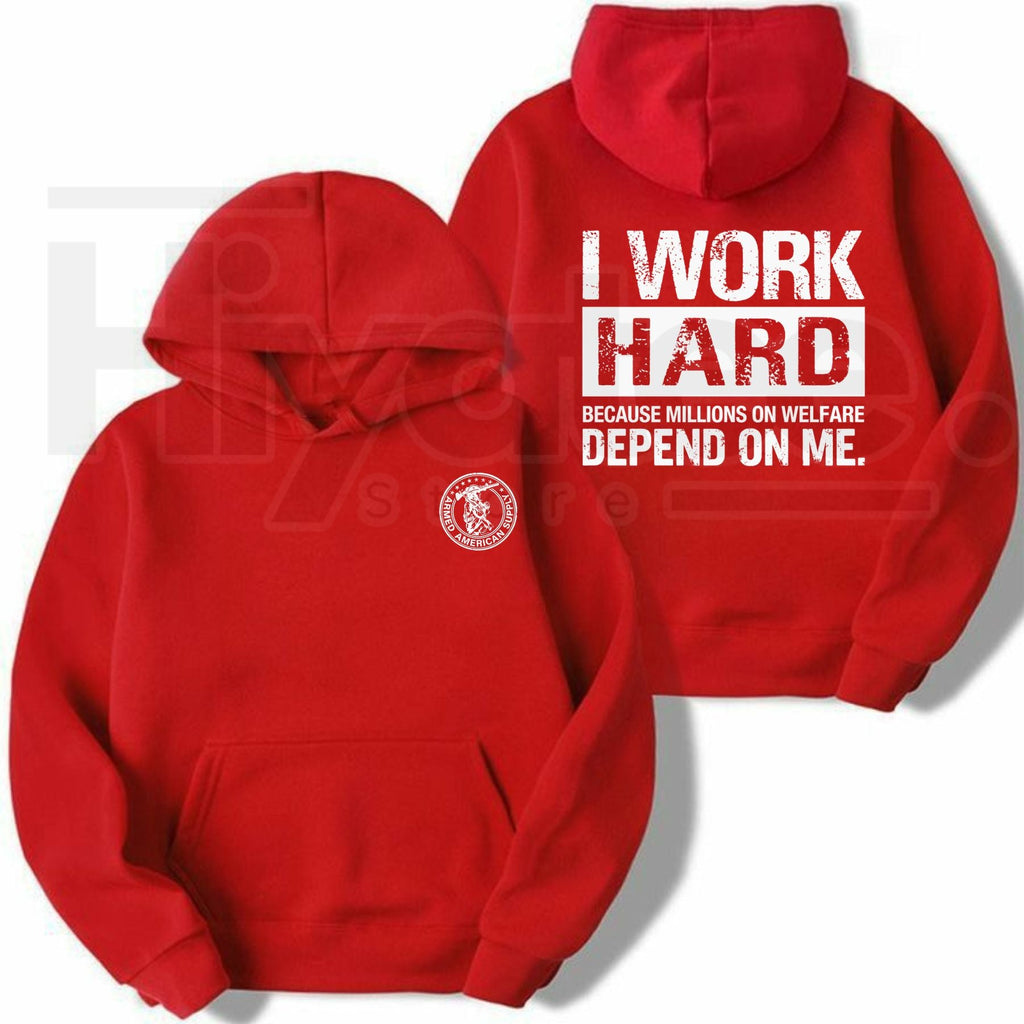 Welfare Safety Work Hoodie – Funny Sarcastic Blue Collar Graphic Pullover