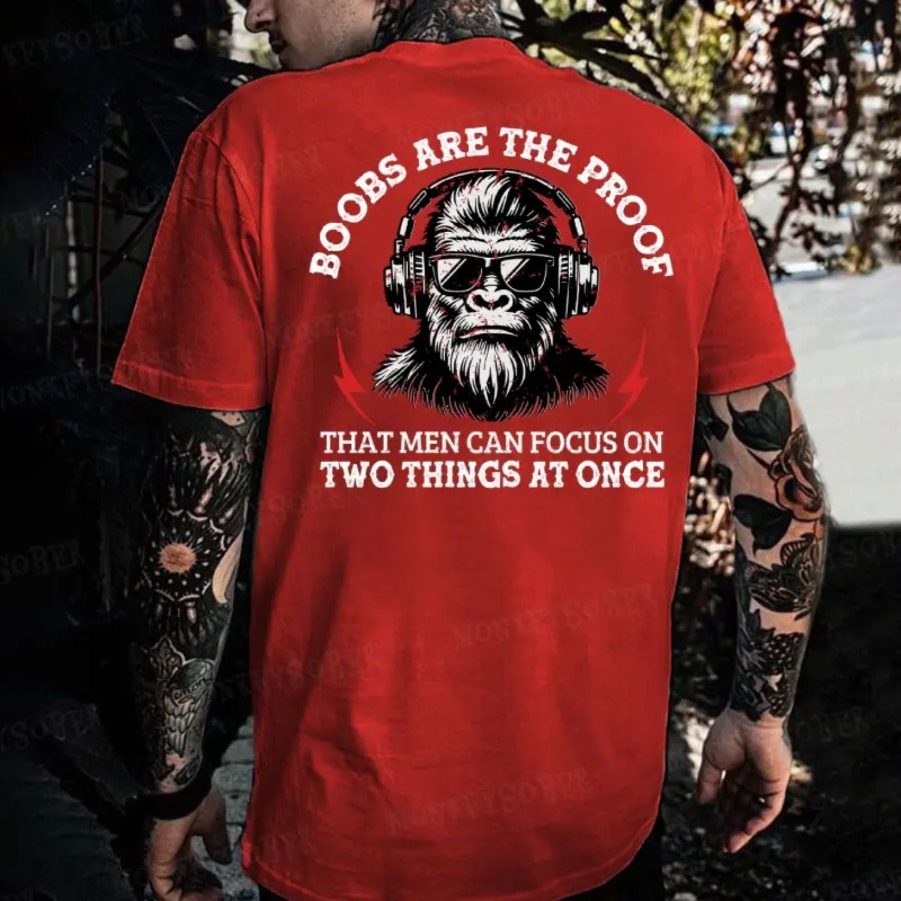 "Scientific Proof Monkey" – Funny Sarcastic Focus Graphic Top