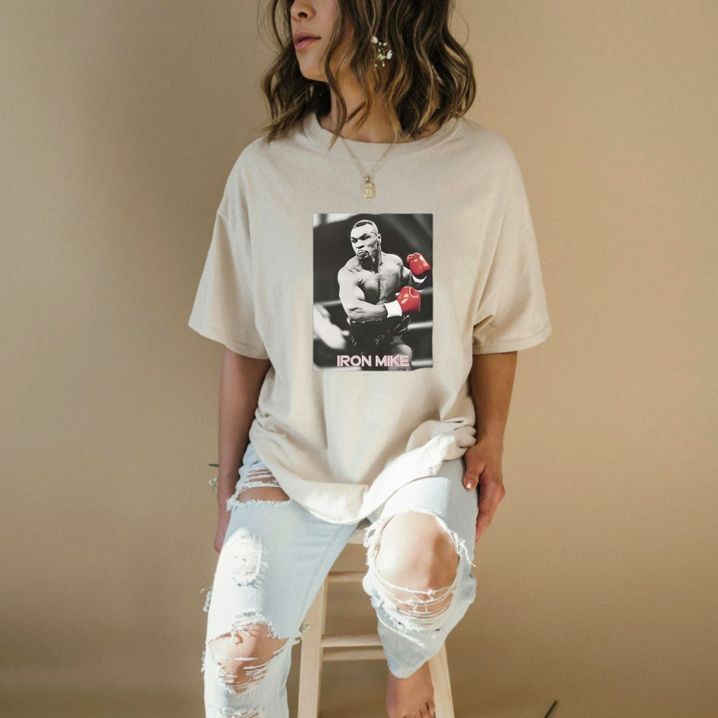 "Iron Mike" Vintage Autographed Boxing T-Shirt – Retro Heavyweight Mike Tyson Graphic Top, Combat Sports Streetwear Tee