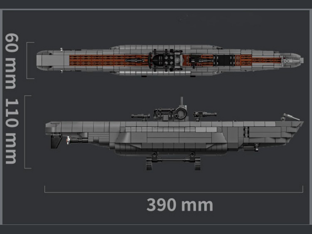 WWII - German U-Boat - Mil-Blox
