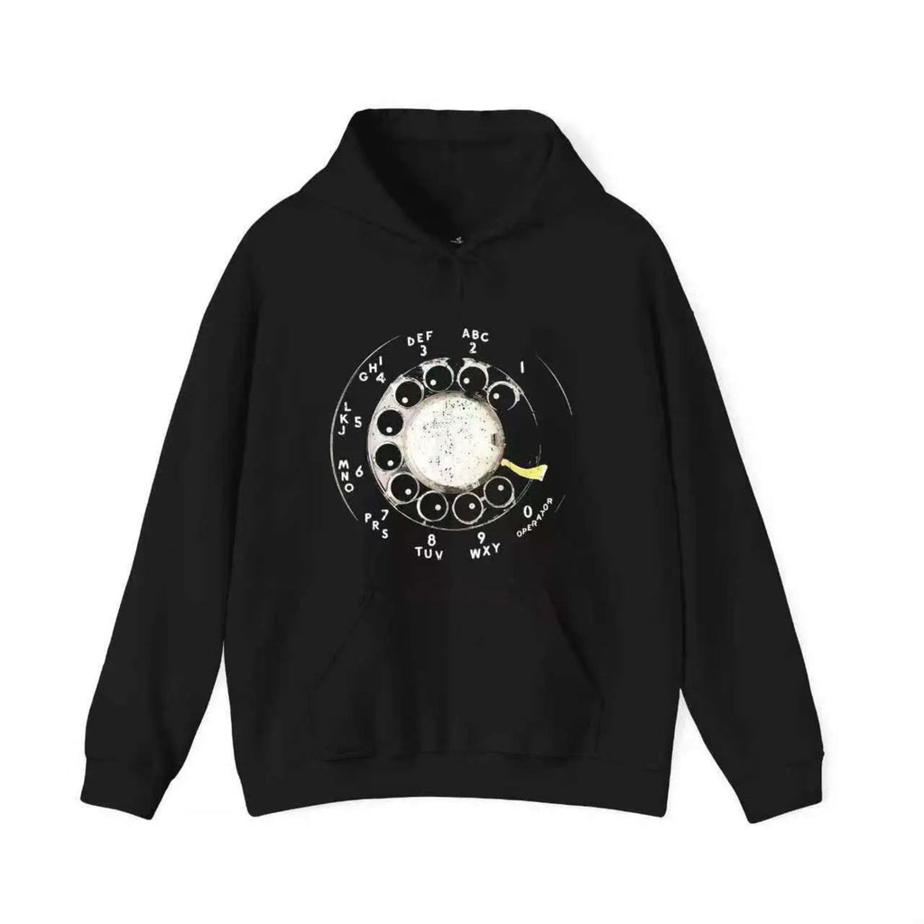 Vintage Rotary Phone Dial Shirt – Retro Analog Technology Hoodie, 100% Cotton Nostalgic Sweatshirt, Classic Tech Graphic Top for Men & Women